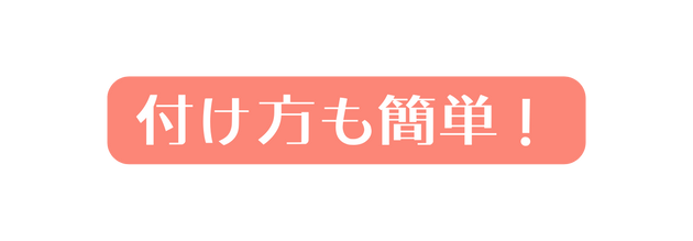 付け方も簡単